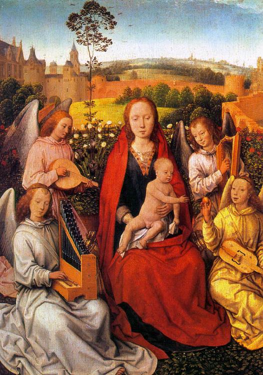 Hans Memling Mary in the Rose Bower oil painting picture